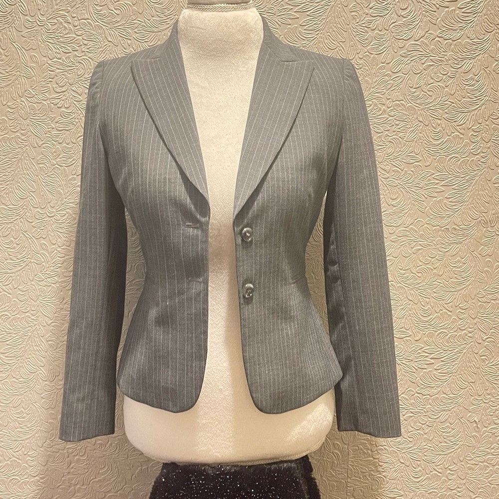ANTONIO MELANI Grey Pinstripe Blazer